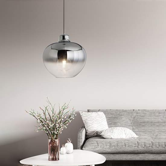 Lampadario Alluminio Contemporaneo Bowl Trasparente 1 Luce E27 6666SP