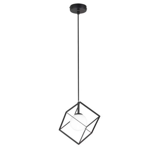 Lampadario In Metallo Industrial Cube Nero 1 Luce 6695N