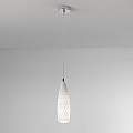 Lampadario In Metallo Contemporaneo Flut Bianco 1 Luce E27 6768B
