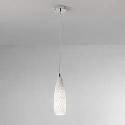 Lampadario In Metallo Contemporaneo Flut Bianco 1 Luce E27