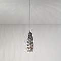 Lampadario In Metallo Contemporaneo Flut Cromo 1 Luce E27 6768FU