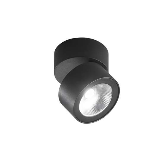 Faretto Spot Led Rotondo Orientabile Camera Nero Led Grande 6774NCT