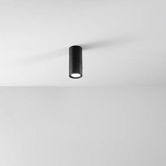 Faretto Cilindrico In Metallo Moderno Pipe Nero Led 6811NLC