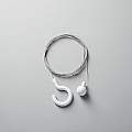 Kit Per Lanterna 6834Blc Gancio A Parete Bianco Opaco E Cavo Per Sospensione 6833B