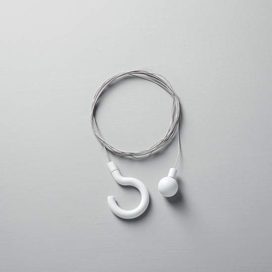 Kit Per Lanterna 6834Blc Gancio A Parete Bianco Opaco E Cavo Per Sospensione 6833B