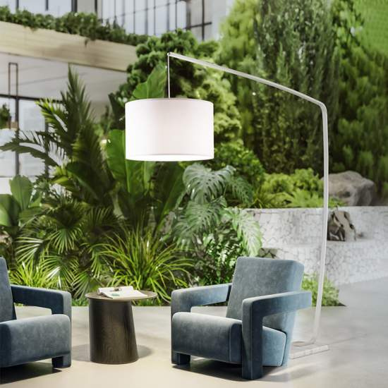 Piantana In Metallo Contemporanea Zoe Bianco 1 Luce E27 6876B