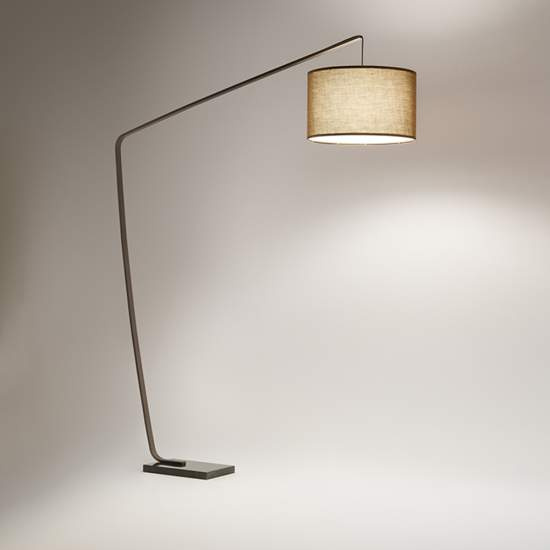 Piantana In Metallo Contemporanea Zoe Marrone 1 Luce E27 6876MM