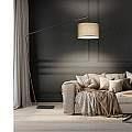 Piantana In Metallo Contemporanea Zoe Marrone 1 Luce E27 6876MM