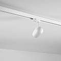 Faretto In Alluminio A Led Tondo Per Sistema In Binario Bianco Orientabile 6886B