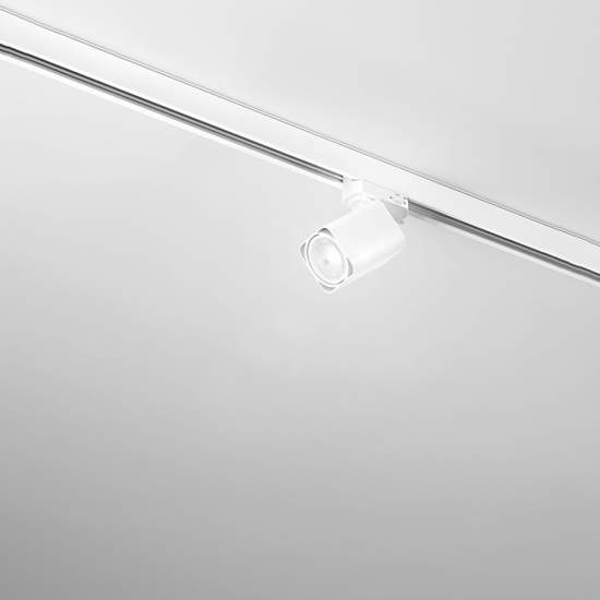 Faretto In Alluminio A Led Per Sistema In Binario Colore Bianco Orientabile 6887B