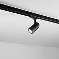 Faretto In Alluminio Tondo Per Sistema In Binario Nero 1 Luce 6888N