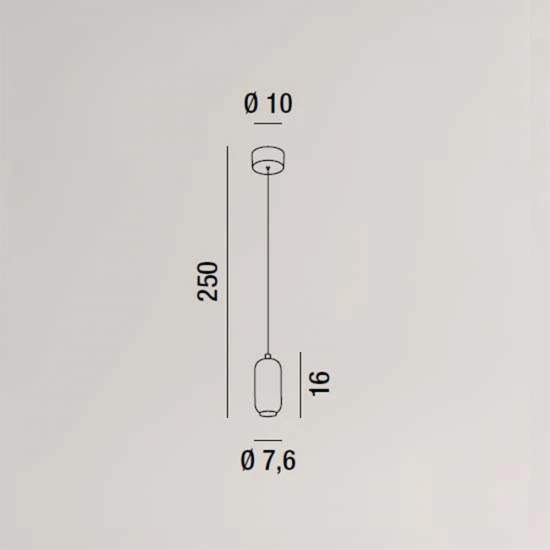 Lampadario In Metallo Contemporaneo Bullet Marrone Led 6924MMLC