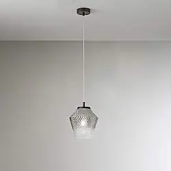Lampadario Contemporaneo Arnia Fumè 1 Luce E27