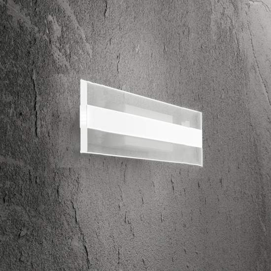 Applique Moderna Bend Metallo Bianco Opaco Led Luce Calda 60Cm 6962BLC
