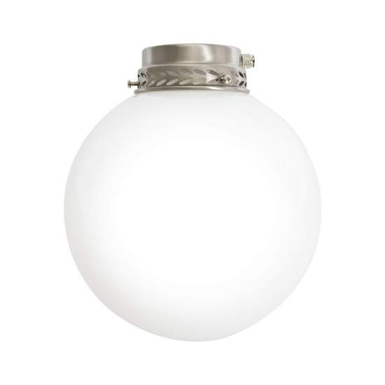 Kit Luce Vetro Bianco Sfera Piccolo Con Portalampada Bianco 7053B