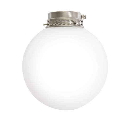 Kit Luce Vetro Bianco Sfera Piccola Con Portalampada Ottone Lucido 7053OL