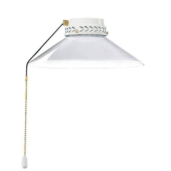 Kit Luce Vetro Bianco Piccolo Con Portalamapada Ottone Lucido 7055OL