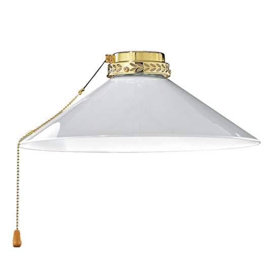 Kit Luce Vetro Bianco Grande Con Portalamapada Bianco 7056B