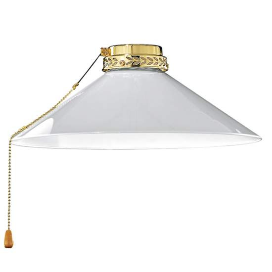 Kit Luce Vetro Bianco Grande Con Portalamapada Cromo Lucido 7056CL