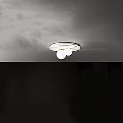 Plafoniera Contemporaneo Ball Bianco Led 2 Sfere Plafoniera Contemporaneo Ball Bianco Led 2 Sfere