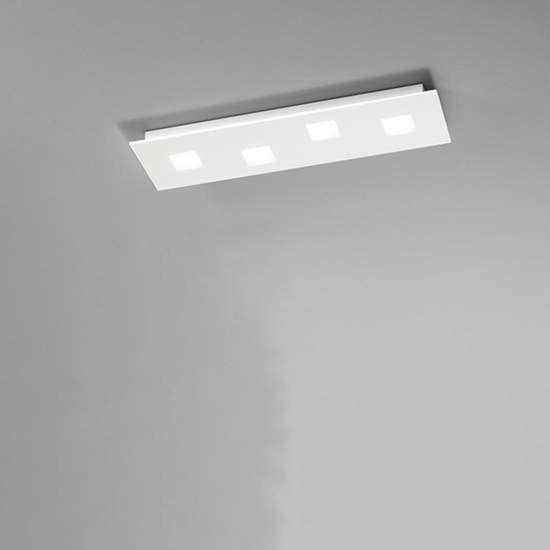 Plafoniera In Metallo Moderna Pixel Bianco 4 Luci 8010B