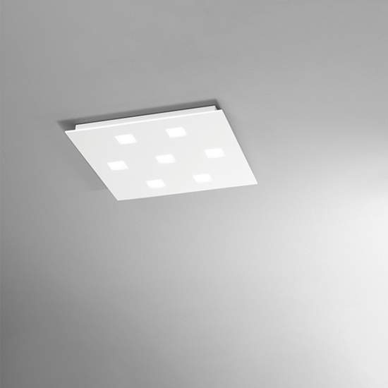 Plafoniera In Metallo Moderna Pixel Bianco 7 Luci 8012B
