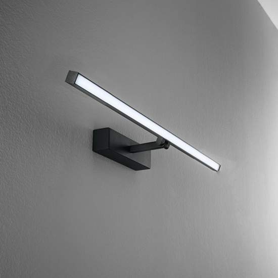 Applique In Metallo Moderna Riga Nero Led Piccola 8040NCT