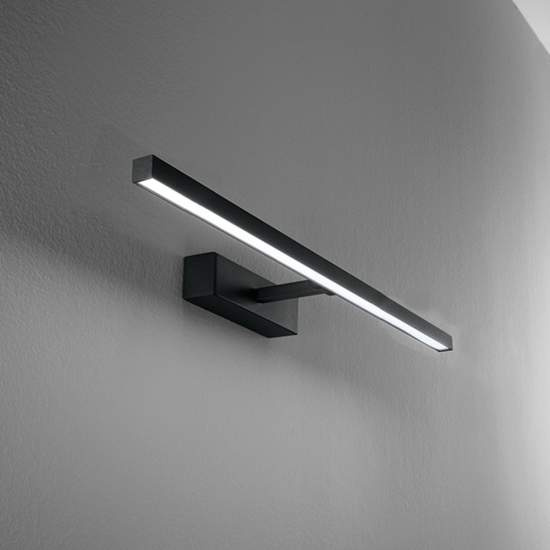 Applique In Metallo Moderna Riga Nero Led Piccola 8040NCT