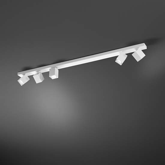 Spot Contemporaneo Oddy Alluminio Bianco 5 Luci Gu10 8173B