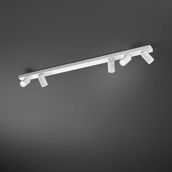 Spot Contemporaneo Oddy Alluminio Bianco 5 Luci Gu10 Ip20 8177B