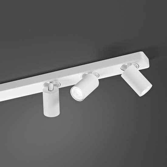 Spot Contemporaneo Oddy Alluminio Bianco 5 Luci Gu10 Ip20 8177B