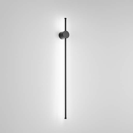 Applique Contemporanea Clock Alluminio Nero Led Integrato 20W 8186NLC