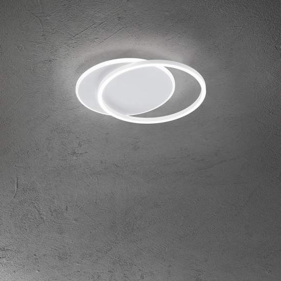 Plafoniera Contemporanea Orbit Alluminio Bianco Led Integrato 43W 8194BLC