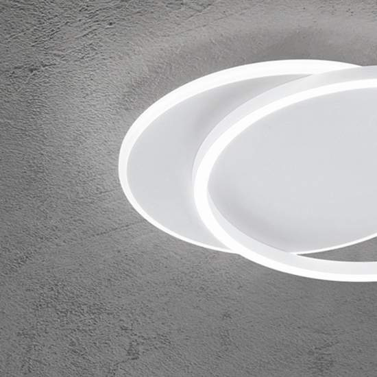 Plafoniera Contemporanea Orbit Alluminio Bianco Led Integrato 43W 8194BLC