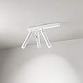 Spot Contemporaneo Bambù Alluminio Bianco 3 Led Integrato 10W 8244BLC