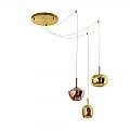 Vetro Borosilicato Contemporaneo Rain Oro Specchiato D22,5 Senza Rosone 8248OR