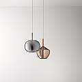 Vetro Borosilicato Contemporaneo Rain Fumè Specchiato D22,5 Senza Rosone 8248SP