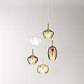 Vetro Borosilicato Contemporaneo Rain Oro Specchiato D20 Senza Rosone 8250OR