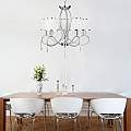 Lampadario Contemporaneo Semplicità Acciaio Cromo Vetro 5 Luci E14 1035-5CC