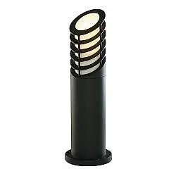 Paletto Esterno Bollards Alluminio Nero Policarbonato E27 1 Luce H45Cm