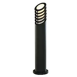 Paletto Esterno Contemporaneo Bollards Alluminio Nero Policarbonato E27 H73Cm