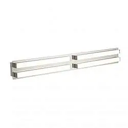 Applique Contemporanea Radiante Acciaio Cromo Bianco Led 3W 3000K