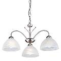 Lampadario Contemporaneo Milanese Acciaio Argento 3 Luci E14 1133-3SS