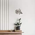 Applique Contemporanea Focus Spotlight Acciaio Argento Bianco 1 Luce Gu10 1541SS