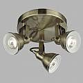 Plafoniera Tonda Contemporanea Focus Spotlight Acciaio Adjustable 3 Luci Gu10 | SearchLight