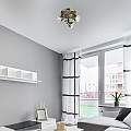 Plafoniera Tonda Contemporanea Focus Spotlight Acciaio Adjustable 3 Luci Gu10 | SearchLight
