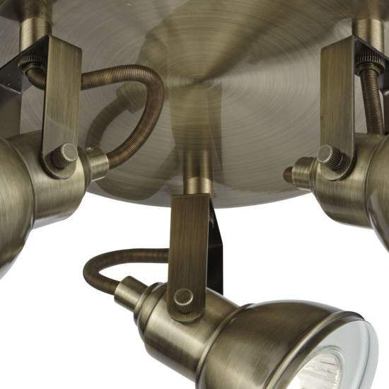 Plafoniera Tonda Contemporanea Focus Spotlight Acciaio Adjustable 3 Luci Gu10 | SearchLight