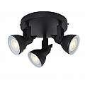 Plafoniera Tonda Contemporanea Focus Spotlight Acciaio Bianco Nero 3 Luci Gu10 | Plafoniere - Lampade da soffitto | Luce Art Shop Plafoniera Tonda Contemporanea Focus Spotlight Acciaio Bianco Nero 3 Luci Gu10 | SearchLight