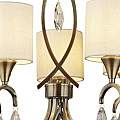 Lampadario Contemporaneo Alberto Acciaio Ottone Vetro Bianco 5 Luci E14 1605-5AB