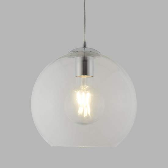 Sospensione Contemporanea Balls Acciaio Cromo Vetro Trasparente 1 Luce E27 D25Cm 1621CL